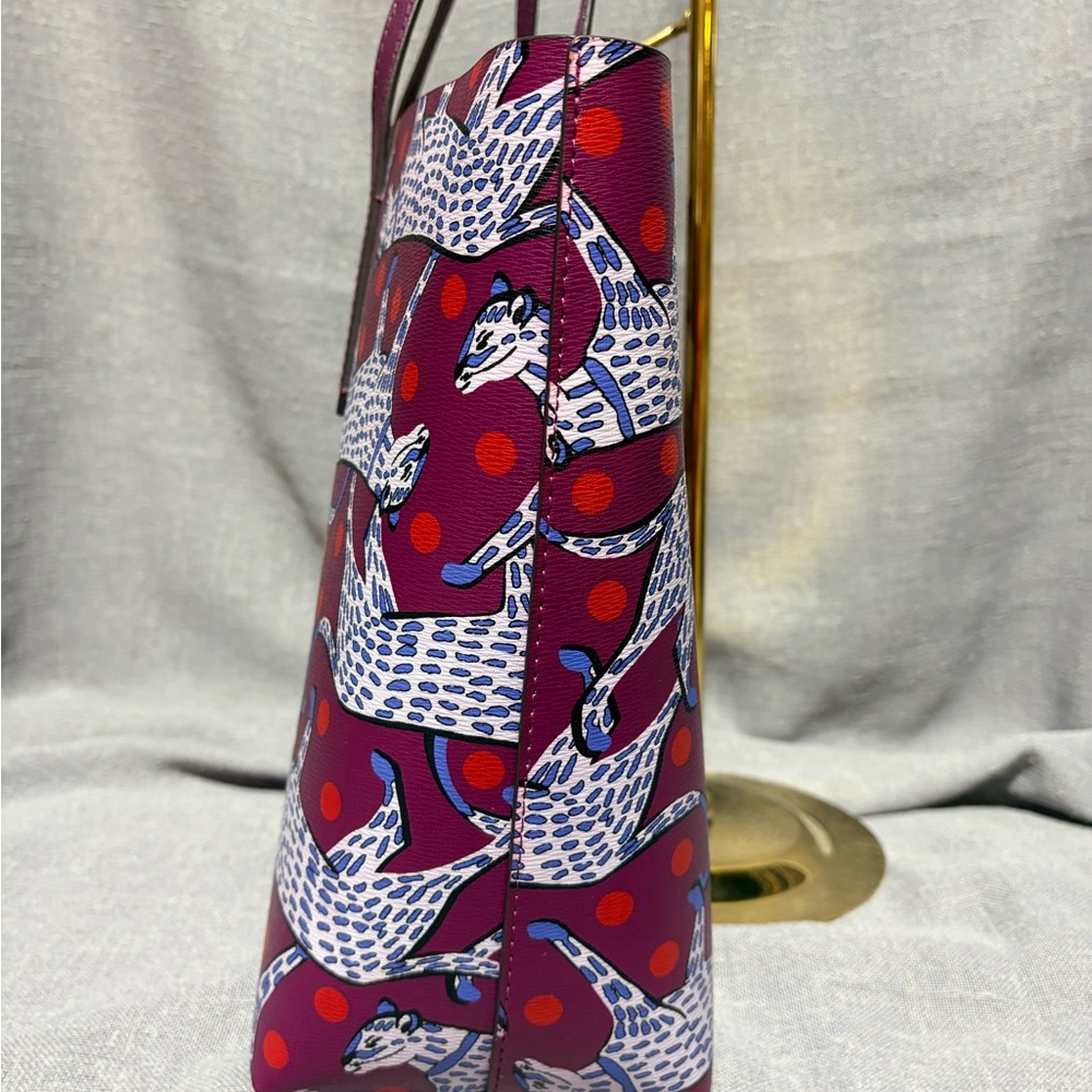 kate spade Purple Leopard Motif Tote with Wristlet - Picture 4 of 7